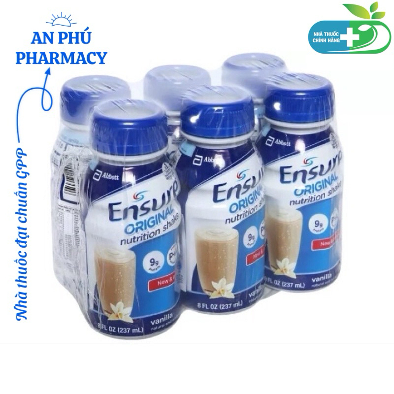 Sữa Ensure dạng nước 237ml lốc 6 chai.