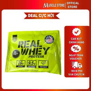 Sample sữa tăng cơ real whey - whey protein vitaxtrong , hỗ trợ tăng cơ/giảm mỡ, 26g protein, 13.3g eaa, bcaa.
