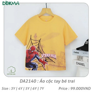 Áo cộc tay Dokma người nhện cho bé trai đủ size (2-6Y) DA2140