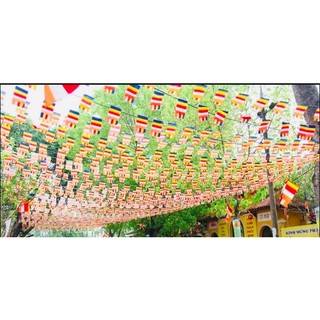 Cờ dây phật giáo - loại 8m gồm 20 lá