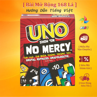 UNO NOMERCY không thương xót, bộ bài NO MERCY quốc tế có hiệu ứng vết xước