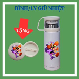 Bình nước giữ nhiệt in Titan Game Skibidi toilet, Catnap-Dogday, Sinh Tố Team Hiha, Doremon, Stickwar, Labrado, 350ml