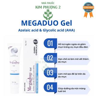 Gel dưỡng giảm mụn - megaduo, giảm mụn, làm mờ thâm mụn