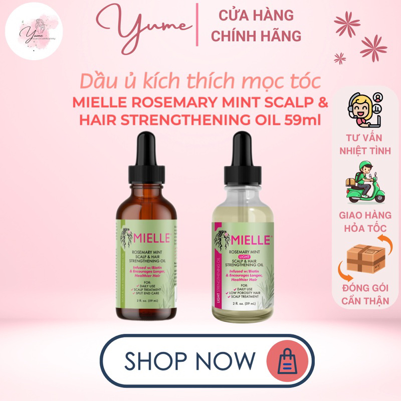 Dầu ủ mọc tóc Mielle Rosemary Mint Scalp & Hair Strengthening Oil 59ml