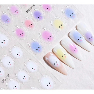 Stick hình mèo con miếng dán móng hình con mèo