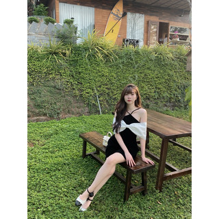 Đầm yếm nơ tiểu thư