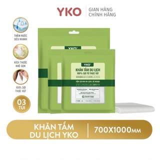 Khăn tắm du lịch Yko bỏ túi tiện lợi chất liệu sợi từ thực vật