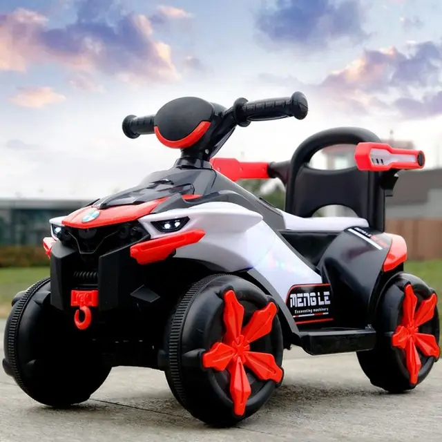 Xe máy điện cho bé 818 (bình acquy đạp chân ga) có đèn, nhạc