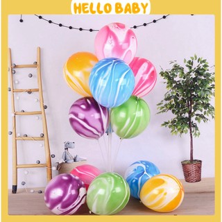 Set 10 bóng cao su màu loang trang trí tiệc tùng - trang trí sinh nhật