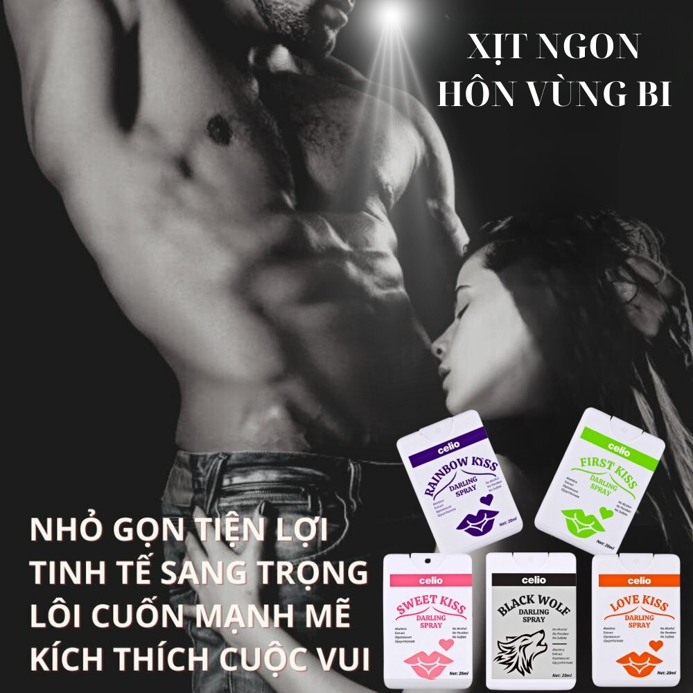 Xịt Thơm Vùng Kín Nam Nữ Celio 20ml, Bình Xịt Ngon Khử Mùi Hôn Cô Bé, Cậu Bé Hỗ Trợ Tình Yêu Hương Trái Cây Thiên Nhiên