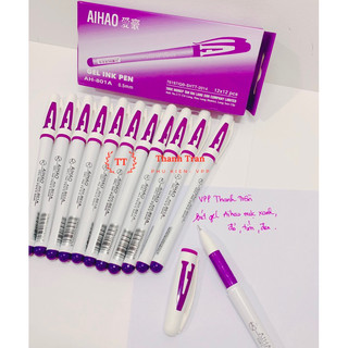 Hộp 12 cây bút chữ A Aihao mực xanh, tím, đỏ, đen
