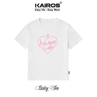 Áo Thun Baby Tee Kairos Phông Unisex Local Brand 100% Cotton Cao Cấp 2 Chiều Mẫu ice cream cake