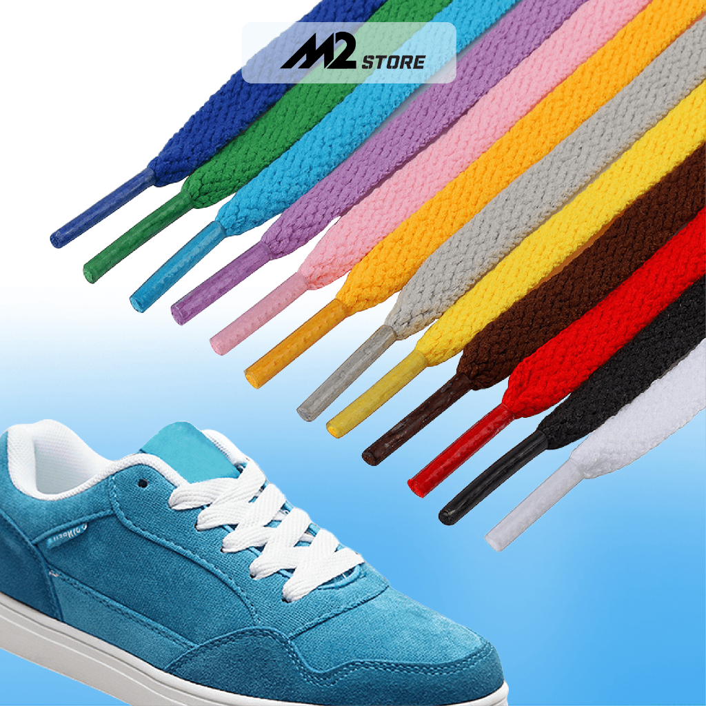 Dây giày thể thao sneaker dẹp nhiều màu nam nữ chính hãng chất lượng cao 120cm DG01