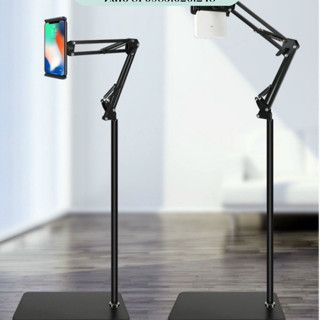 Cây giá đỡ to đến 14inch máy tính bảng Tab Ipad điện thoại kẹp đa năng bằng thép điều chỉnh 306 độ L11 135cm 165cm