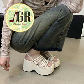 NS1 Sandal xuồng đúp cao nhiều dây hot cao 11 cm - Bonita Shoes BM04