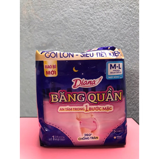 Băng vệ sinh diana sensi dạng quần size m-l 5 chiếc/gói