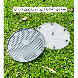 Khay nhựa tròn gân sọc đựng chậu cây,Đế kê chậu hứng nước thông minh,Kệ để vật dụng di chuyển 360 tiện dụng