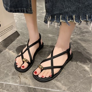 Dép Sandal Nữ Da Nhân Tạo Siêu Xinh Quai Chun Đế Thấp , Dép Quai Hậu Thời Trang