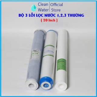 Lõi Lọc Đầu Nguồn 20 inch 1 2 3, bộ lõi lọc nước công nghiệp 20inch, bộ lõi lọc thô