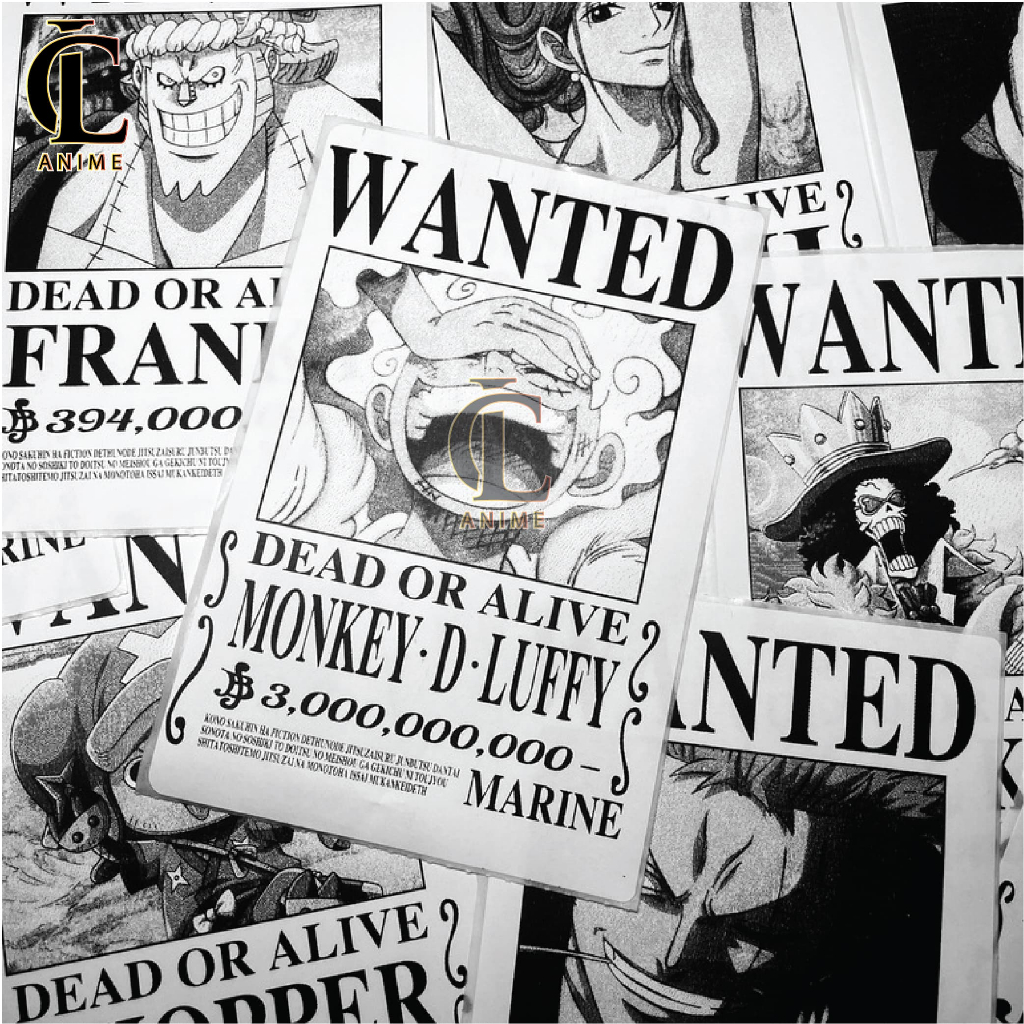 Combo Tranh Truy Nã One Piece Tặng Poster Truyện Tranh Dán Tường A6 Có Keo Dán Sẵn Nhà CLANIME
