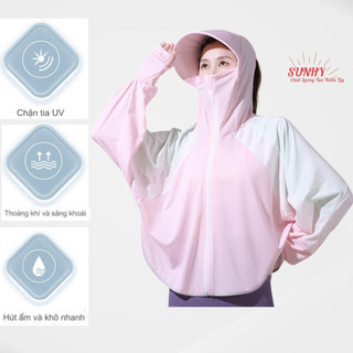 Áo khoác chống nắng nữ đi che nắng chống tia uv vải thun lạnh cánh dơi thời trang SUNHY