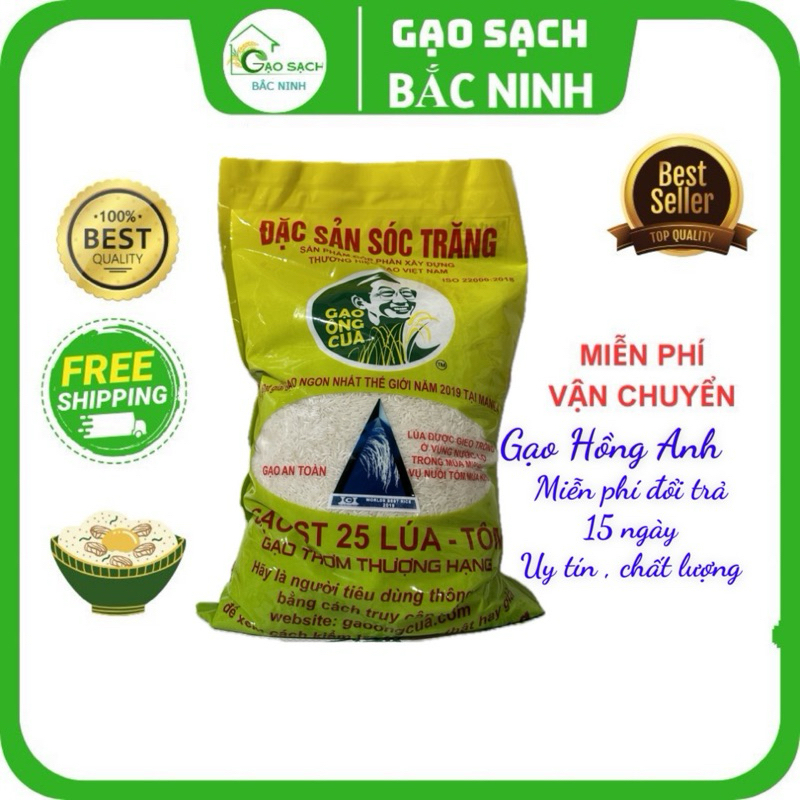 gạo st25 sóc trăng túi 5kg chuẩn gạo st 25 | BigBuy360 - bigbuy360.vn