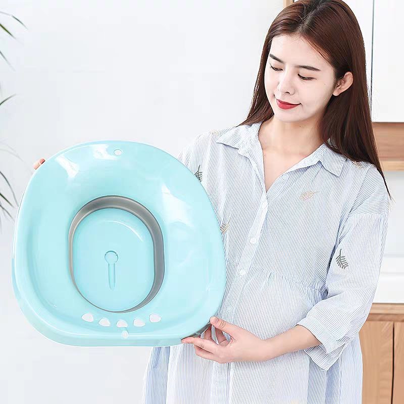 [Loại tốt] Chậu xông / Bô xông / Bồn xông vùng kín sau sinh , ngâm rửa phụ khoa gấp gọn kèm vòi xịt