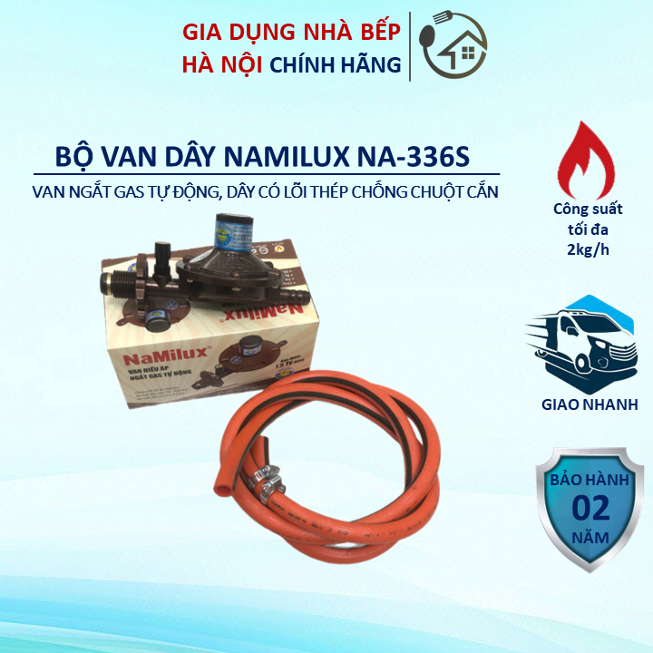 Bộ Van Dây Gas NaMilux NA-336S Ngắt Gas Tự Động - Hàng Chính Hãng