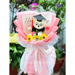 Bó hoa gấu tốt nghiệp 3 bông và 5 bông hướng dương🧑‍🎓