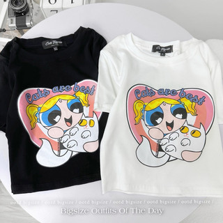 Ootd bigsize | áo thun croptop bigsize cat are best