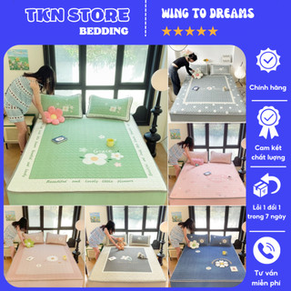 Chiếu điều hoà cao su non 5D loại 1 chất liệu mát lạnh mềm mịn , Chiếu cao su bo chun siêu đẹp mẫu mới 2024