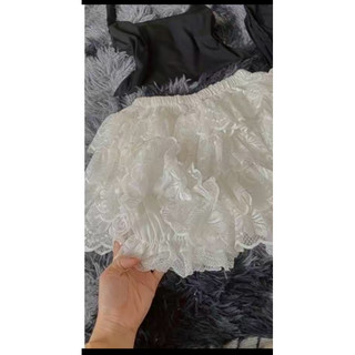chân váy ren tầng cạp chun