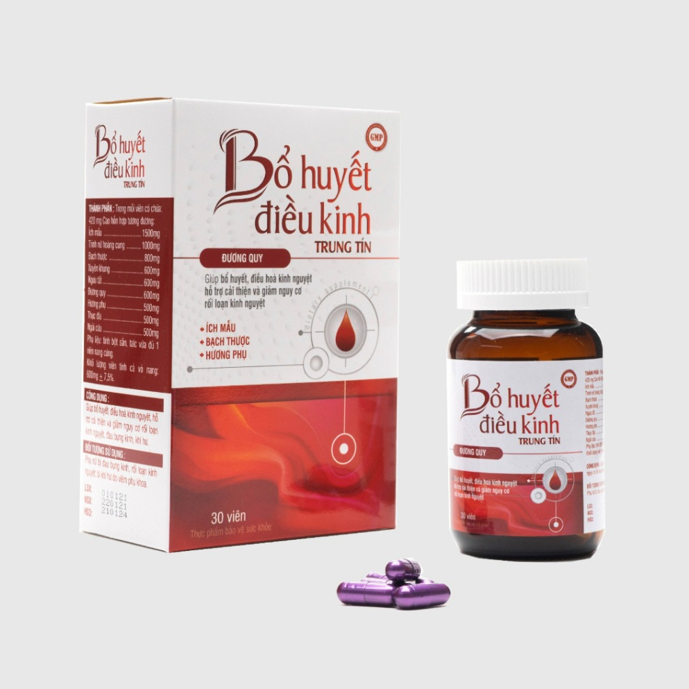 Viên Uống Bổ Huyết Điều Kinh - Bồi Bổ Khí Huyết, Điều Hòa Kinh Nguyệt (Hộp 30 Viên)