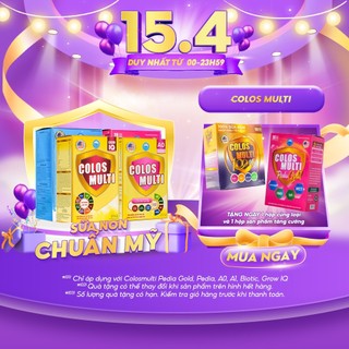Combo 4 hộp Sữa bột Colosmulti các loại Pedia, A0, Grow IQ,Biotic, Pedia Gold