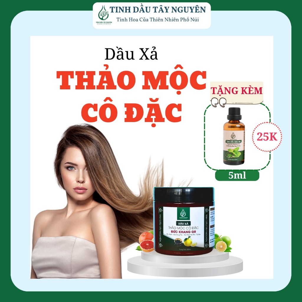 Dầu Xả Thảo Dược Tây Nguyên 100% Nguyên Chất Từ Thiên Nhiên, Kích Thích Mọc Tóc, Mềm Mượt Mỗi Ngày.