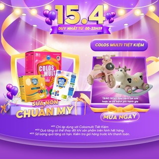 1 hộp sữa non Colosmulti Pedia Gold + 1 hộp sữa bột Pro+ 3 + 1 hộp Siro yến sào