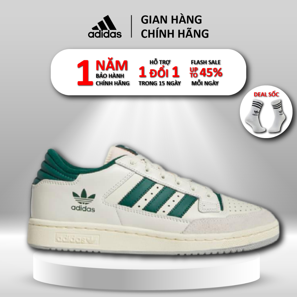 | CHÍNH HÃNG | Giày Thể Thao Adidas Centennial 85 Low 'Cloud White Green' GX2214.