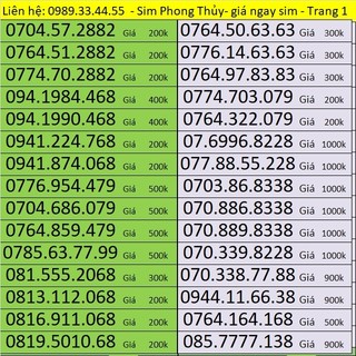 Sim Số Đẹp Phong Thủy - Các dạng số đẹp như Lộc Phát Thần Tài mang yếu tố tâm linh may mắn