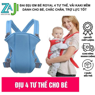 Đai điệu em bé ROYAL 4 tư thế, vải kaki mềm mịn an toàn cho bé, trợ lực tốt