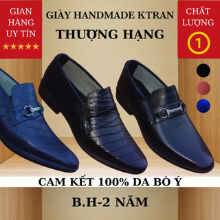 Giày lười da bò nam mã K116,giày da nam cao cấp, hàng thủ công thượng hạng việt nam,chất liệu da bò 2 màu đen và nâu