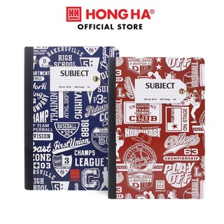 Sổ bìa bồi/ sổ may dán gáy hồng hà subject bìa cứng khổ a4, 420 trang kẻ ngang - 4618