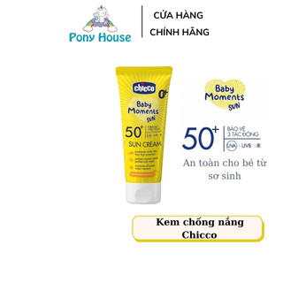 Kem chống nắng 3 tác động spf 50+ chicco cho bé từ sơ sinh 75ml