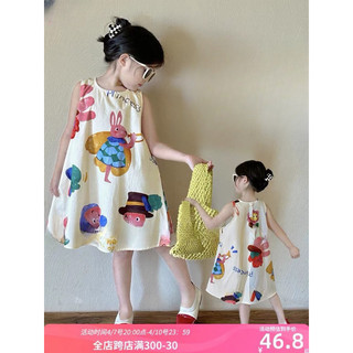 Váy bé gái, váy suông chữ A họa tiết thỏ DO YOU LIKE cho bé 10-20kg