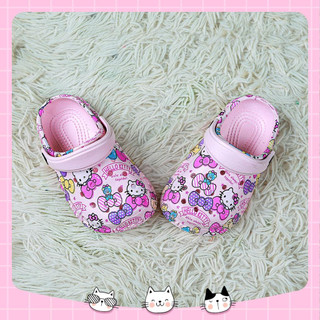 (Xả Hàng Lỗ Vốn) Dép Sục Cross Quai Hậu Cho Mẹ Và Bé In Hình Hello Kitty 3D Dễ Thương Chất Liệu EVA Êm Chân MS2388