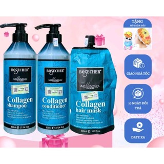Kem ủ tóc collagen bosecher milano bamboo treatment 500ml