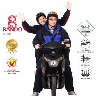  Áo Mưa Bộ RANDO Vải Dù Cao Cấp RANDO Chính Hãng Thời Trang Dành Cho Nam Nữ Đi Phượt Bền Bỉ Không Thấm Nước 