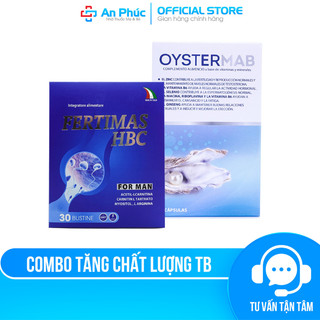 Combo "Săn Rồng" FERTIMAS HBC + OYSTERMAB tăng chất lượng tinh binh, tăng đậu thai tự nhiên, tăng cường SL cho nam giới