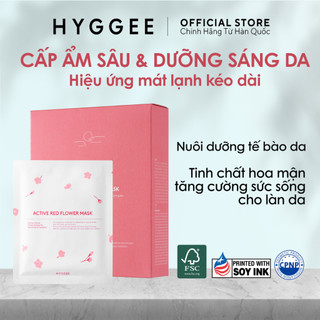 Mặt Nạ Cấp Ẩm Chiết Xuất Hoa Mận HYGGEE Active Red Flower Mask 30ml (Hộp 10 gói)