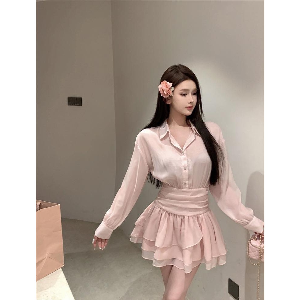 VÁY SƠ MI THẮT EO. PHẦN VÁY XẾP LI MỀM MẠI DUYÊN DÁNG | BigBuy360 - bigbuy360.vn