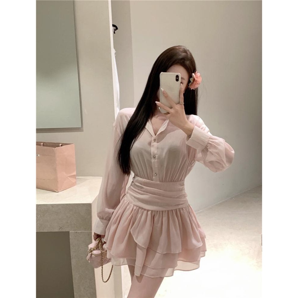 VÁY SƠ MI THẮT EO. PHẦN VÁY XẾP LI MỀM MẠI DUYÊN DÁNG | BigBuy360 - bigbuy360.vn